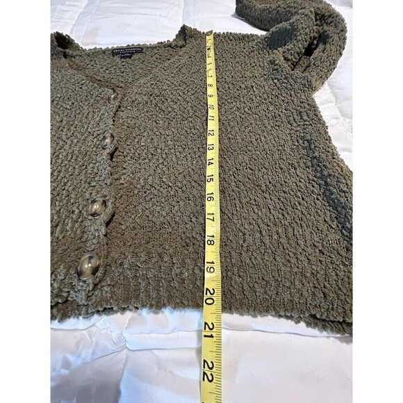 Sanctuary Cardigan Sweater Women’s Medium Green Long Sleeves Plush Cozy Fall Top - Picture 8 of 8